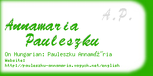 annamaria pauleszku business card